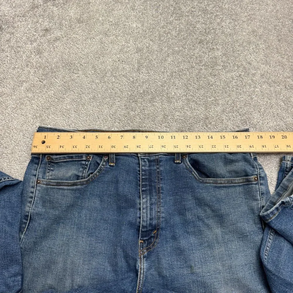 Levi's 506 Straight Leg Denim Jeans Mens 36x30 Blue Medium Wash Cotton Casual